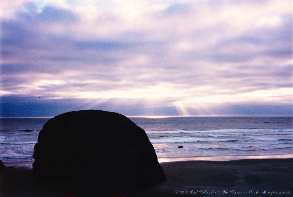 Sun Shining Through Clouds ~ Oregon Coast 1986